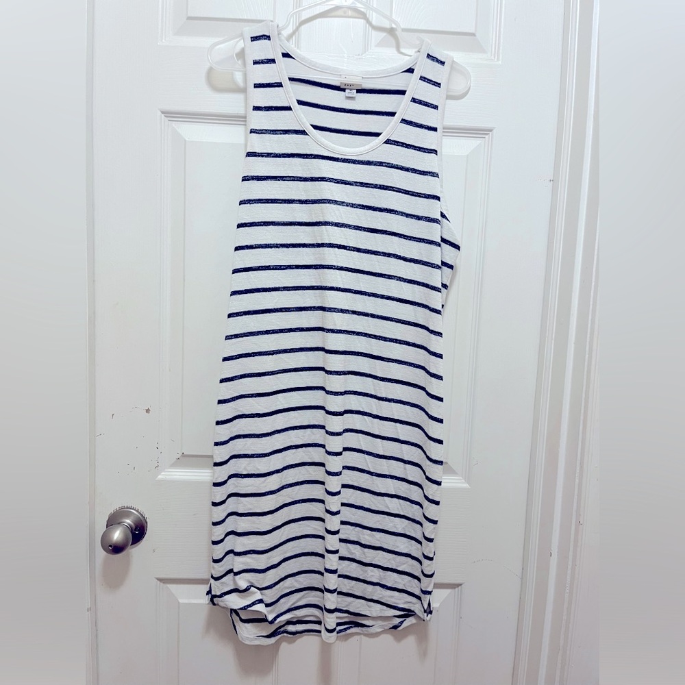 Navy Stripe Midi Dress